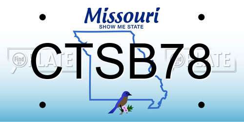 CTSB78 Missouri License Plate