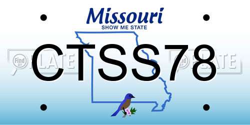 CTSS78 Missouri License Plate