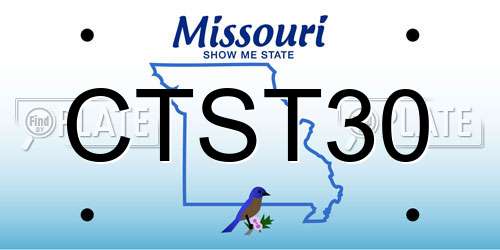 CTST30 Missouri License Plate