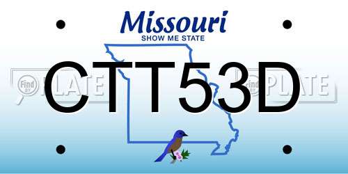 CTT53D Missouri License Plate