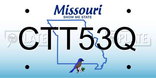 CTT53Q Missouri License Plate