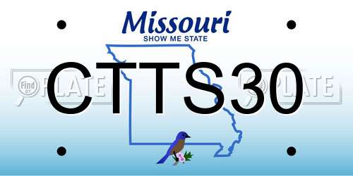 CTTS30 Missouri License Plate