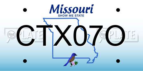 CTX07O Missouri License Plate