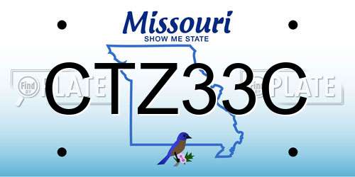 CTZ33C Missouri License Plate