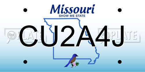 CU2A4J Missouri License Plate