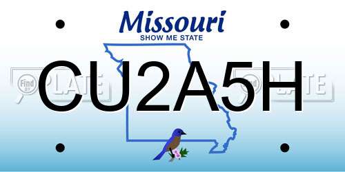 CU2A5H Missouri License Plate
