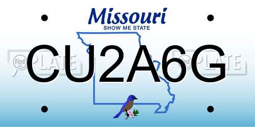 CU2A6G Missouri License Plate