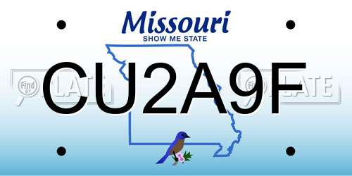 CU2A9F Missouri License Plate