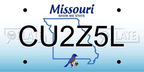 CU2Z5L Missouri License Plate