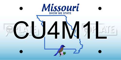 CU4M1L Missouri License Plate