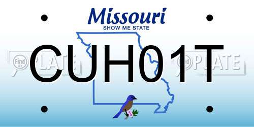CUH01T Missouri License Plate