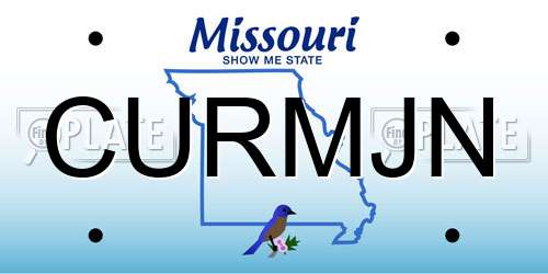 CURMJN Missouri License Plate