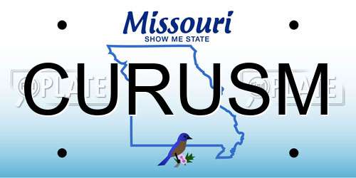 CURUSM Missouri License Plate