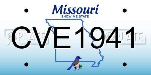 CVE1941 Missouri License Plate