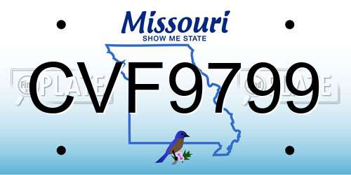 CVF9799 Missouri License Plate
