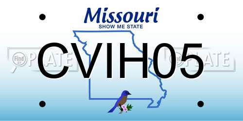CVIH05 Missouri License Plate