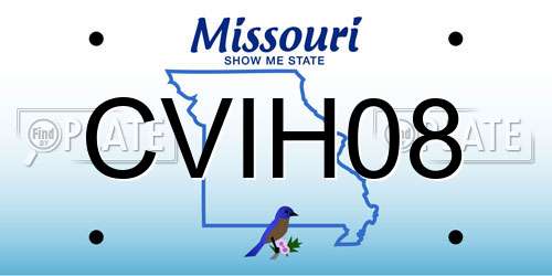 CVIH08 Missouri License Plate