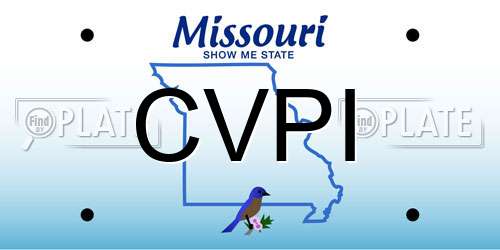 CVPI Missouri License Plate