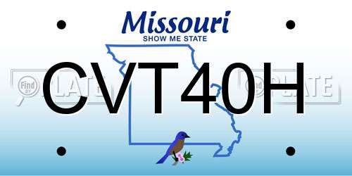 CVT40H Missouri License Plate