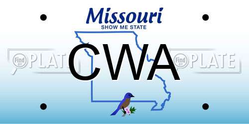 CWA Missouri License Plate
