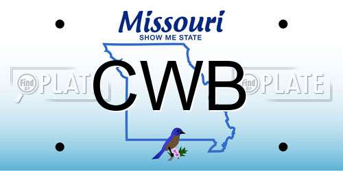 CWB Missouri License Plate