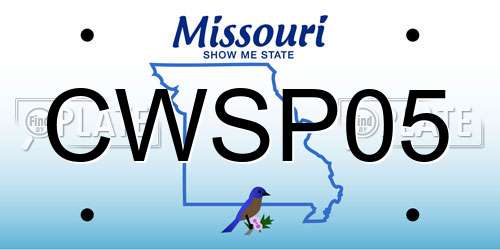 CWSP05 Missouri License Plate