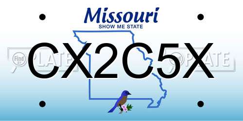 CX2C5X Missouri License Plate