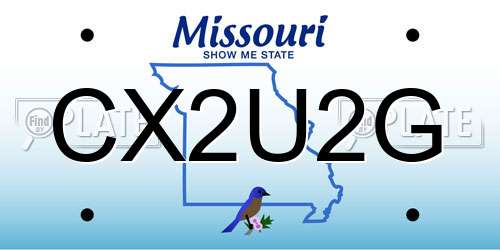 CX2U2G Missouri License Plate