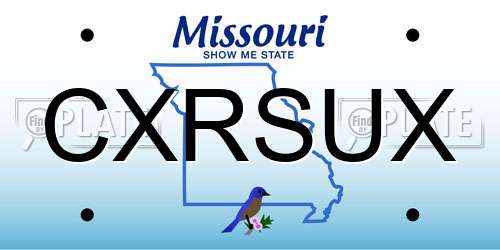 CXRSUX Missouri License Plate