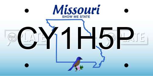 CY1H5P Missouri License Plate