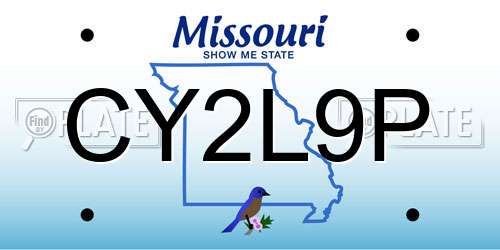 CY2L9P Missouri License Plate