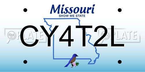 CY4T2L Missouri License Plate