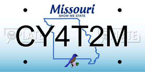 CY4T2M Missouri License Plate