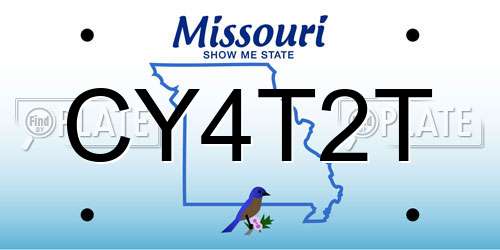 CY4T2T Missouri License Plate