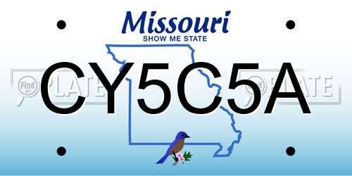 CY5C5A Missouri License Plate
