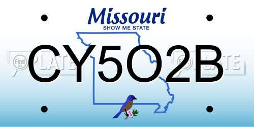CY5O2B Missouri License Plate
