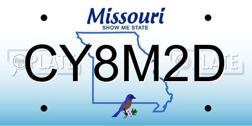 CY8M2D Missouri License Plate