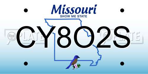 CY8O2S Missouri License Plate