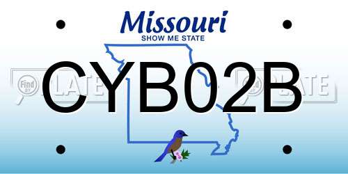 CYB02B Missouri License Plate