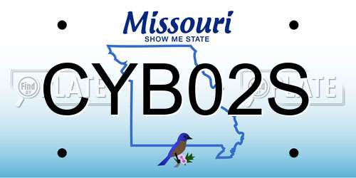 CYB02S Missouri License Plate