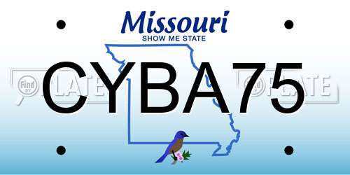CYBA75 Missouri License Plate