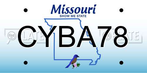 CYBA78 Missouri License Plate