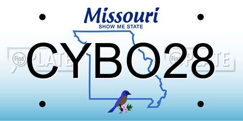 CYBO28 Missouri License Plate