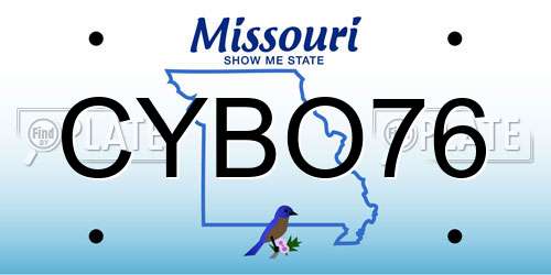 CYBO76 Missouri License Plate