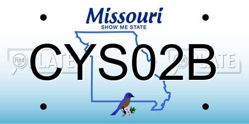 CYS02B Missouri License Plate