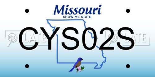 CYS02S Missouri License Plate