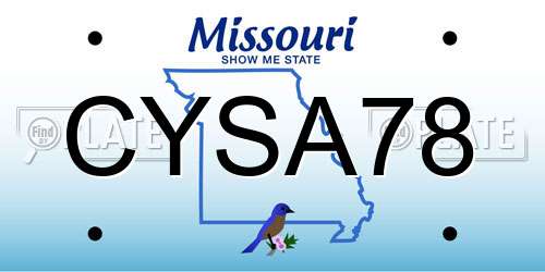 CYSA78 Missouri License Plate