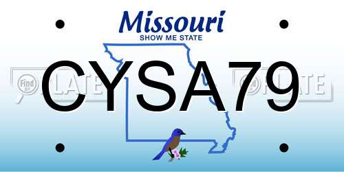 CYSA79 Missouri License Plate