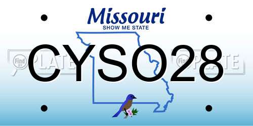 CYSO28 Missouri License Plate