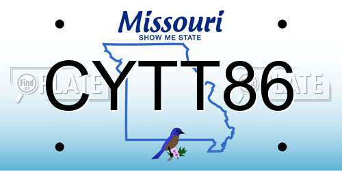 CYTT86 Missouri License Plate